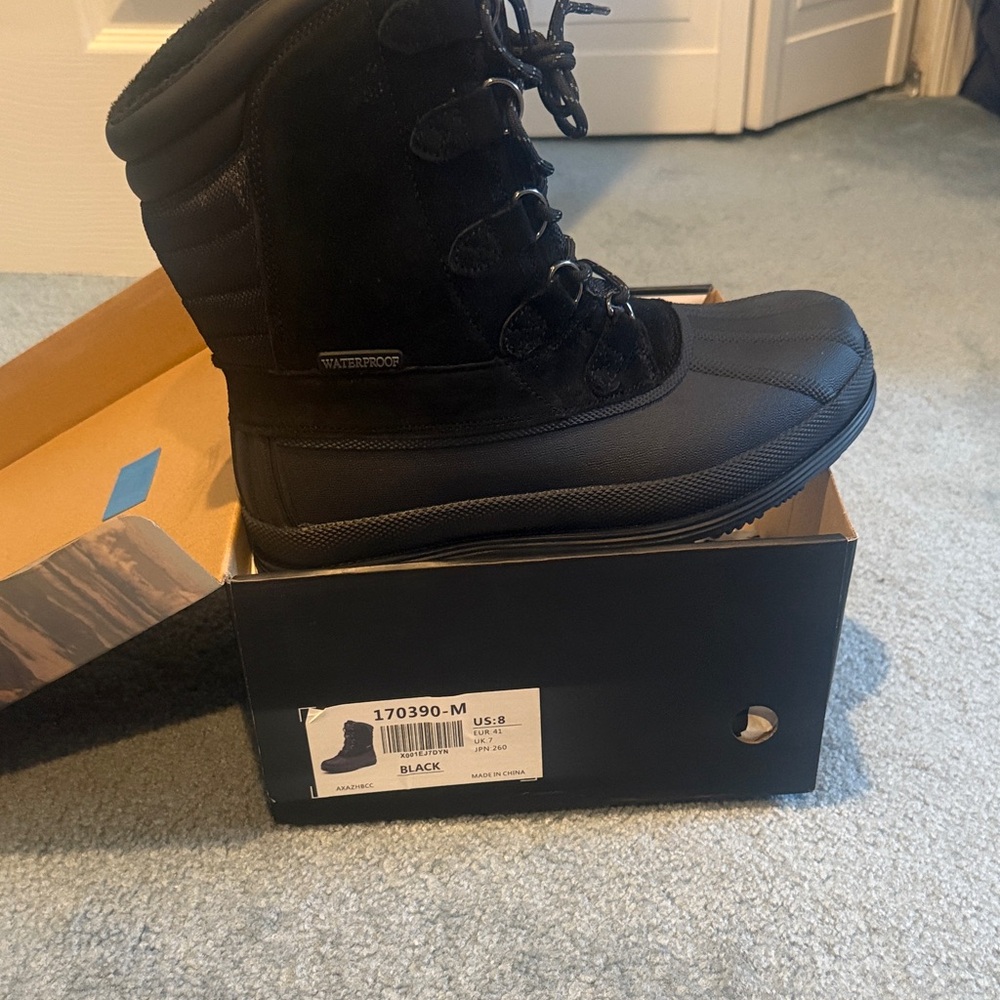 Black Waterproof Winter Boots